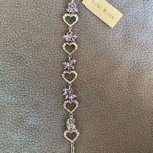 Lori Bonn Amethyst Heart Link Bracelet
